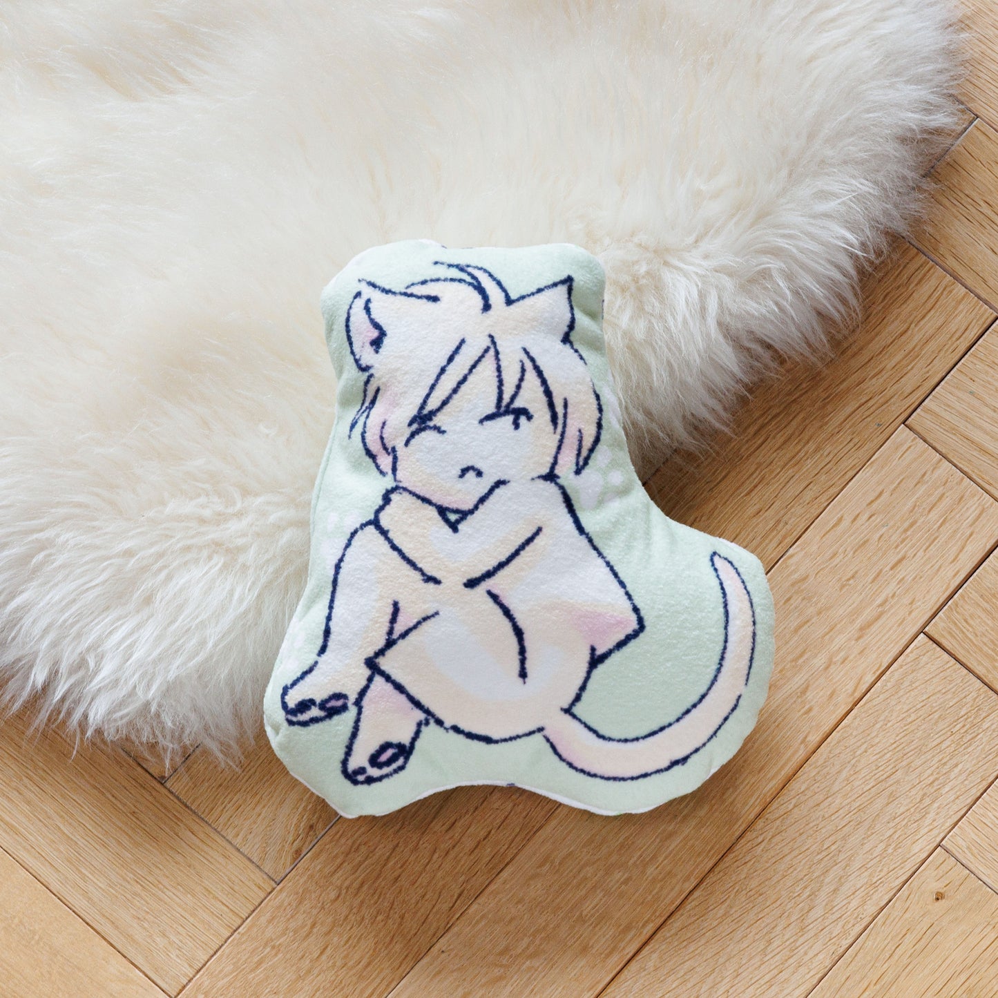 ホイッスル!ちびねこダイカットクッション【杉原多紀】