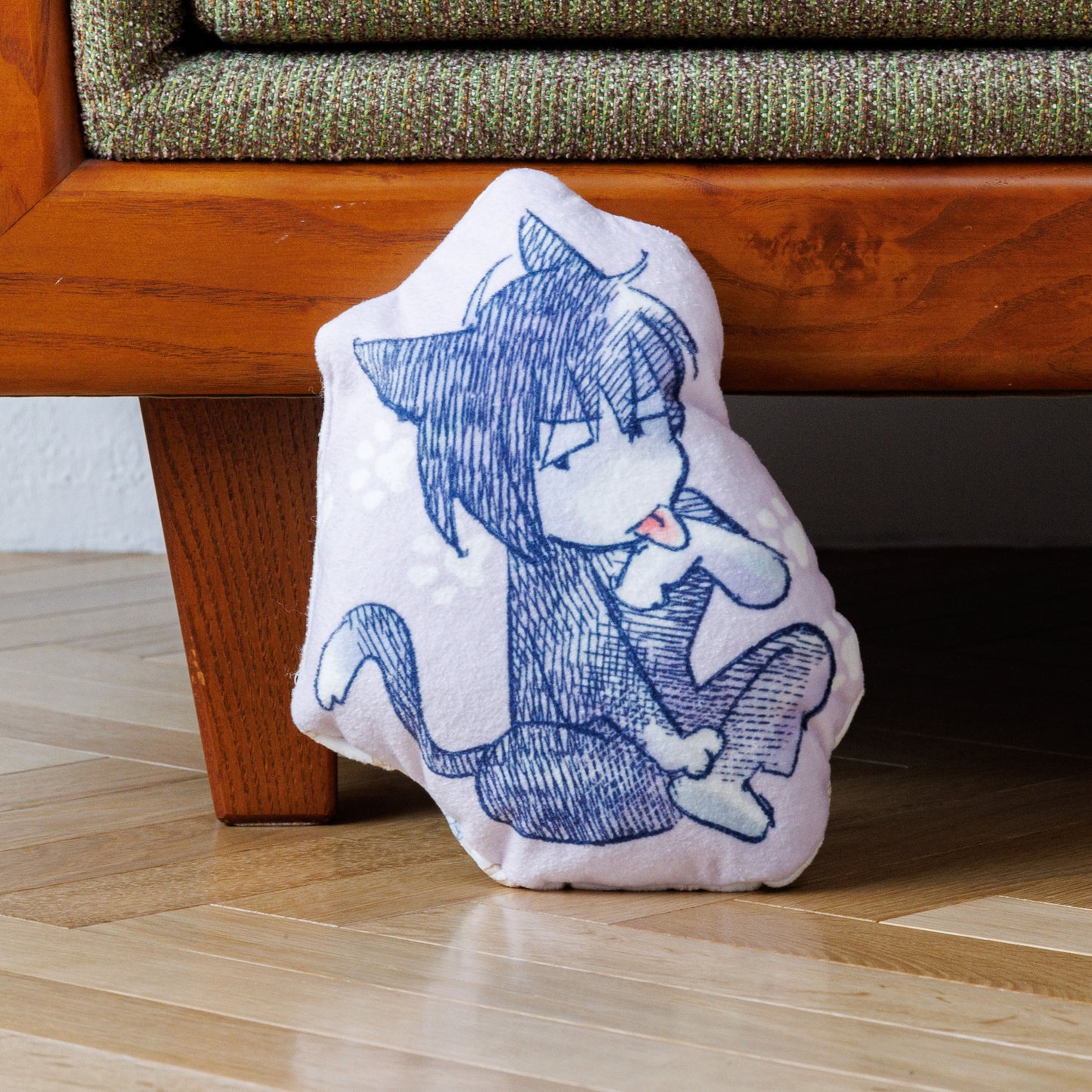 ホイッスル!ちびねこダイカットクッション【三上 亮】