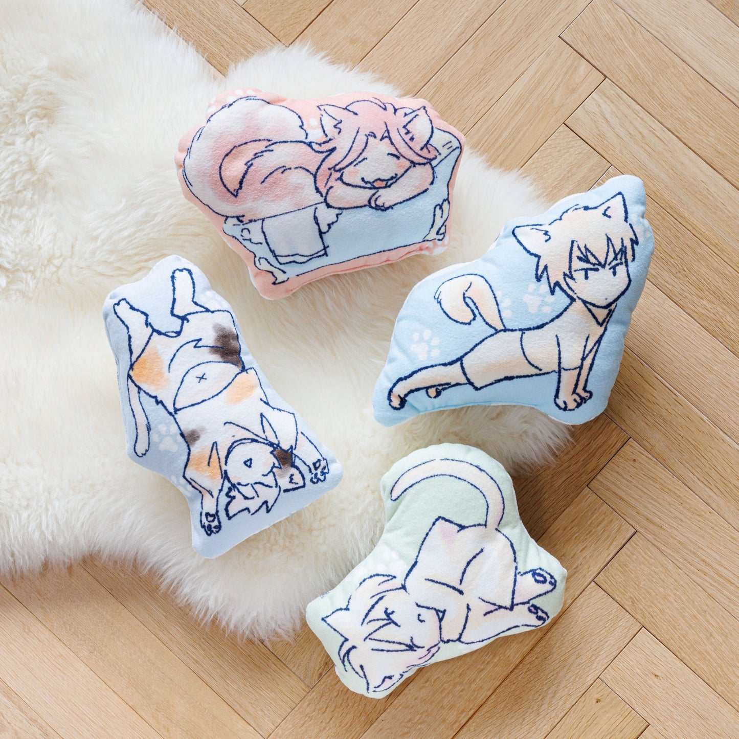 ホイッスル!ちびねこダイカットクッション【上原 淳】