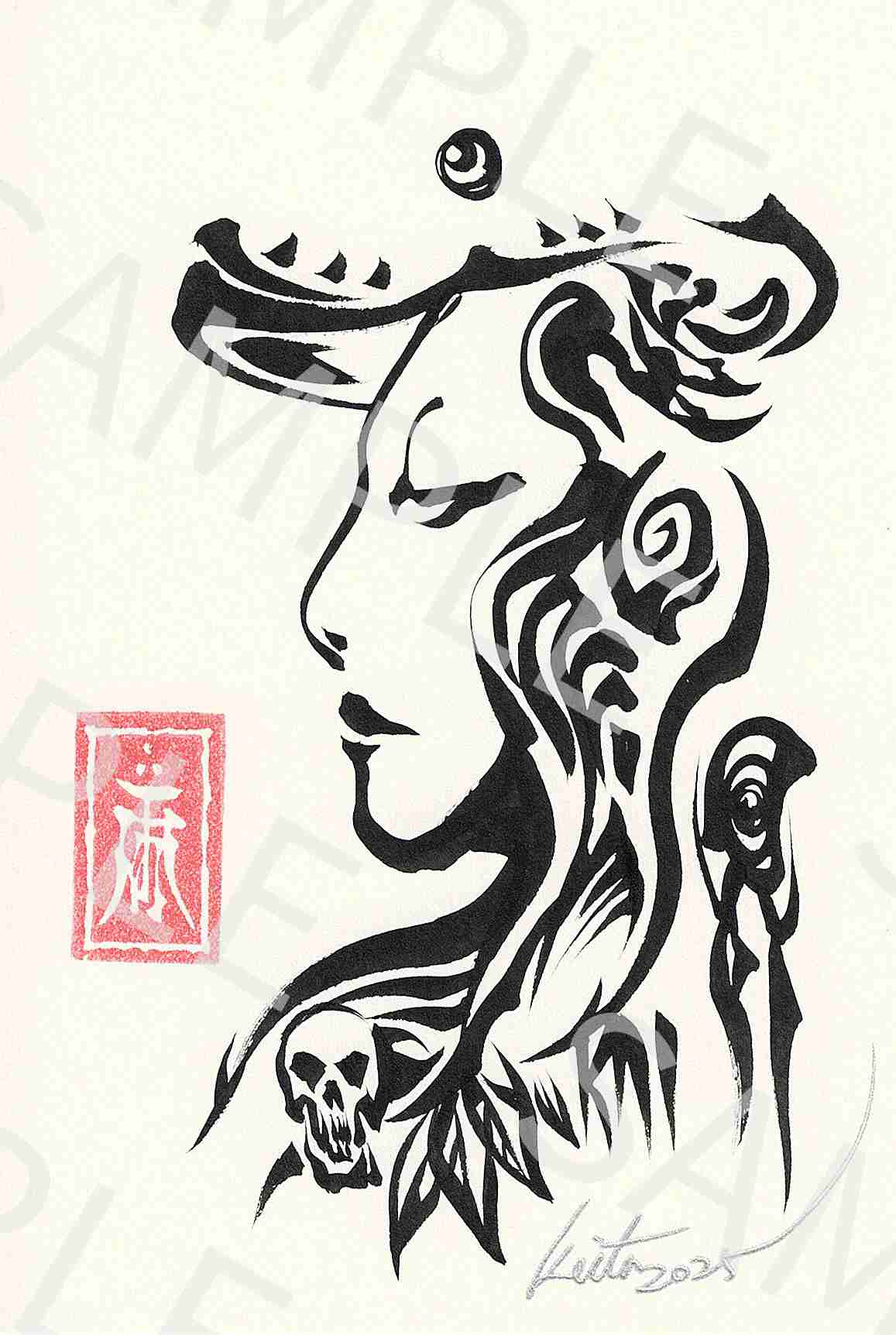 牙狼画展 直筆イラストカード04